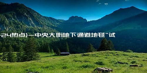 (11-24热点)-中央大街地下通道地毯“试验田”获赞