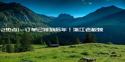 (11-2热点)-订单已排到后年！浙江老板娘忙到通宵，有人7天入账2万……