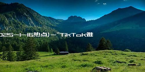 (2025-1-16热点)-“TikTok难民”涌入小红书：你收到美国人交的“猫税”了吗