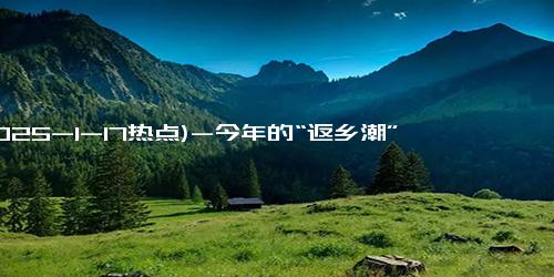 (2025-1-17热点)-今年的“返乡潮”要消失？农民工都不回家了？真实原因让人无奈！