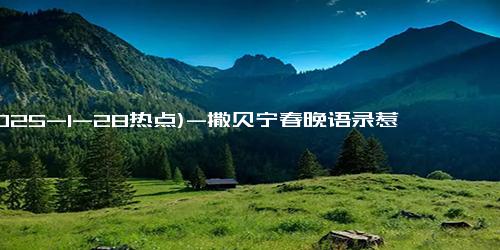 (2025-1-28热点)-撒贝宁春晚语录惹热议，“屋里打伞不长个”成热搜第一梗！