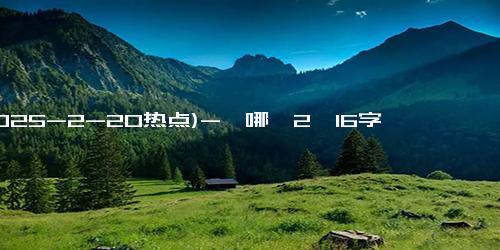 (2025-2-20热点)-《哪吒2》16字回应登顶，多部影片送祝福！导演这样回应“哪吒3”……