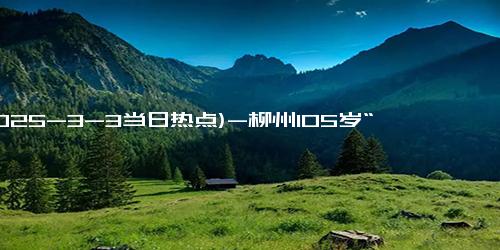 (2025-3-3当日热点)-柳州105岁“神仙奶奶”，她做的事你不一定做得到