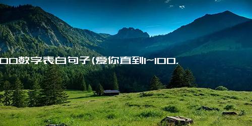 1到100数字表白句子(爱你直到1~100，这是表白必备的数字范围)