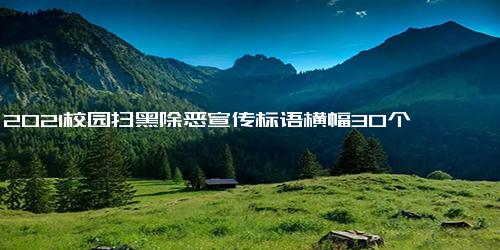 2021校园扫黑除恶宣传标语横幅30个