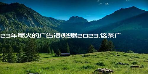 2023年最火的广告语(燃爆2023，这条广告语最受欢迎)