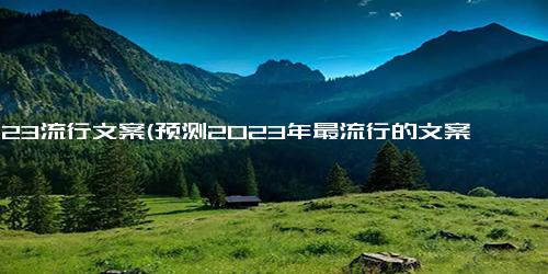 2023流行文案(预测2023年最流行的文案是什么？)