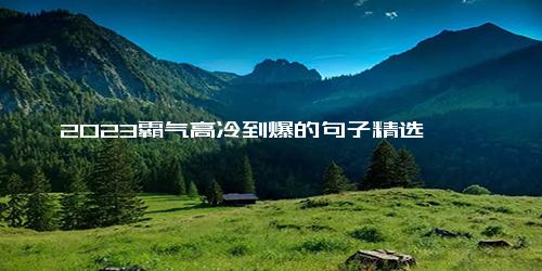 2023霸气高冷到爆的句子精选