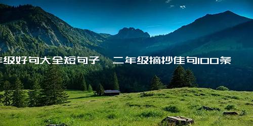 2年级好句大全短句子,二年级摘抄佳句100条短句？