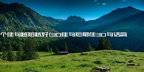 30个佳句越短越好(30佳句短最佳30句话简述)