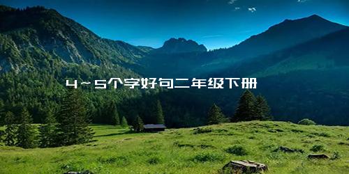 4～5个字好句二年级下册