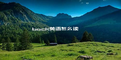 back英语怎么读