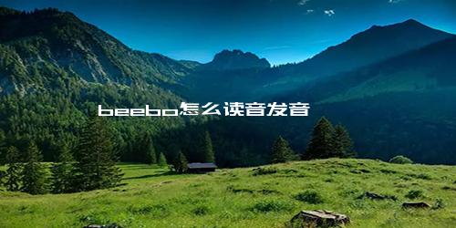 beebo怎么读音发音