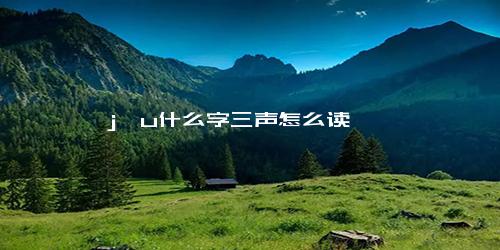 jⅰu什么字三声怎么读