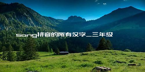 song拼音的所有汉字_三年级