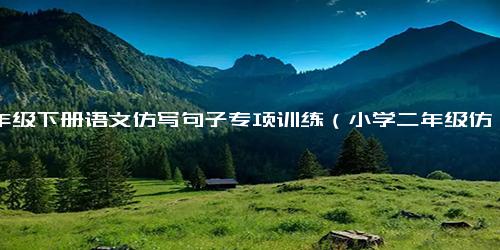 二年级下册语文仿写句子专项训练（小学二年级仿写句子大全及答案）