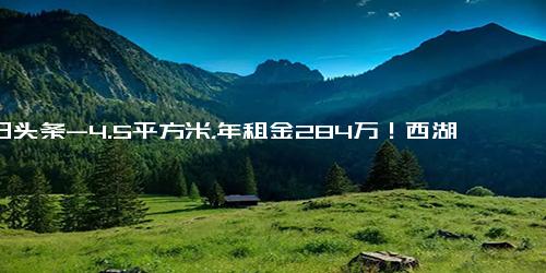 今日头条-4.5平方米，年租金284万！西湖小商亭火了…