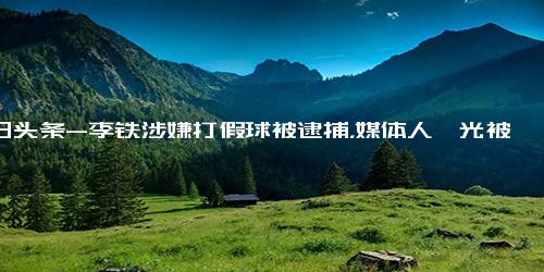 今日头条-李铁涉嫌打假球被逮捕，媒体人曝光被抓8个月后李铁现状,体育,足球