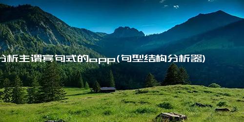 分析主谓宾句式的app(句型结构分析器)