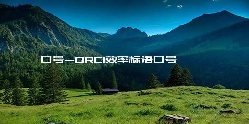 口号-QRCI效率标语口号