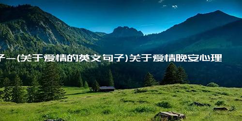 句子-(关于爱情的英文句子)关于爱情晚安心理20句