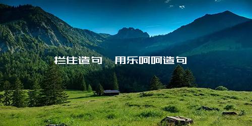 拦住造句,用乐呵呵造句