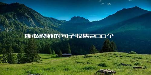 撕心裂肺的句子收集200个