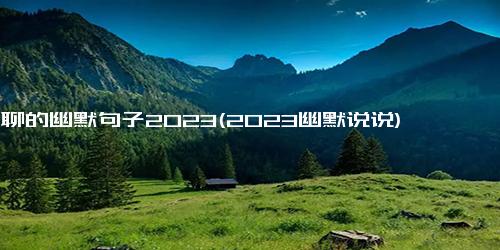 无聊的幽默句子2023(2023幽默说说)