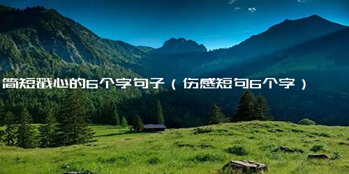 简短戳心的6个字句子（伤感短句6个字）