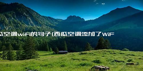 西瓜空调wifi的句子(西瓜空调添加了WiFi功能)