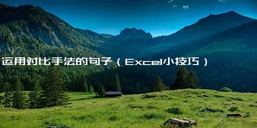 运用对比手法的句子（Excel小技巧）