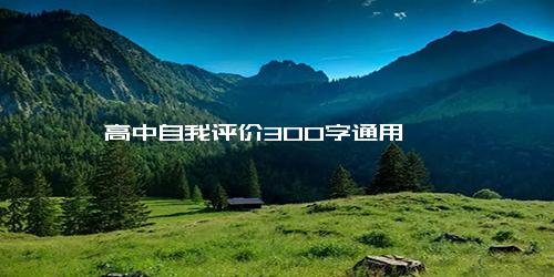 高中自我评价300字通用