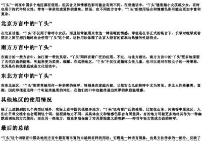 丫头是哪个地方的方言.docx免费下载(word版可打印)