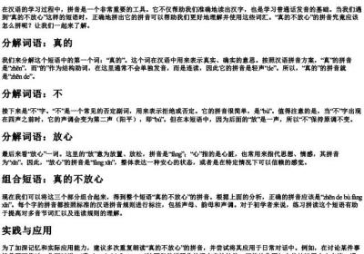 真的不放心的拼音怎么拼.docx免费下载(word版可打印)