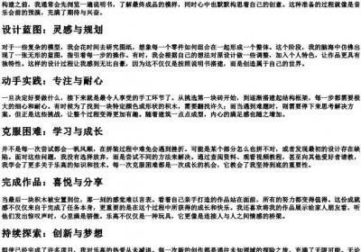 拼乐高的过程和感受.docx免费下载(word版可打印)