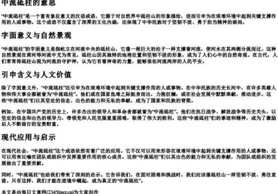 中流砥柱的意思.docx免费下载(word版可打印)