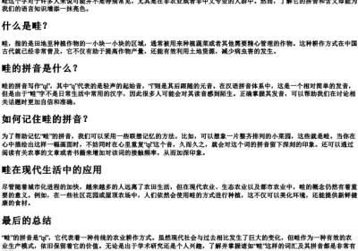 畦的拼音怎么写啊.docx免费下载(word版可打印)